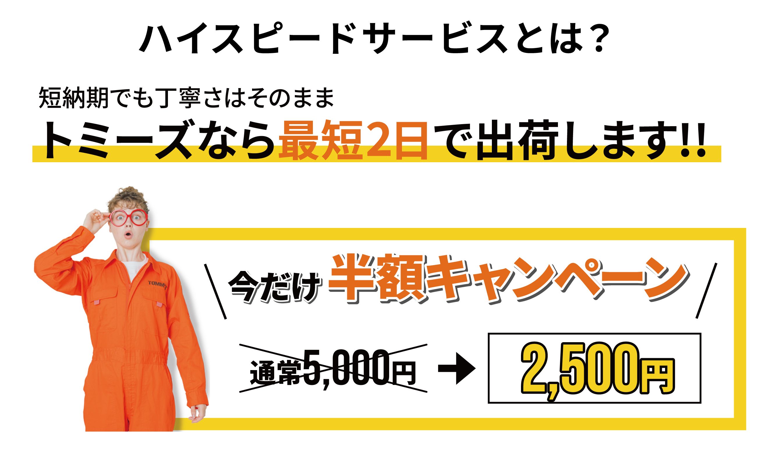 ハイスピードサービス半額キャンペーンの説明