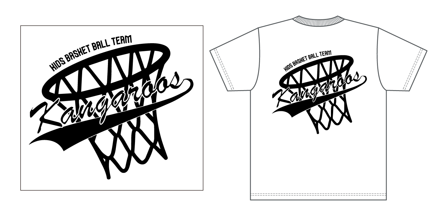 バスケットボール用チームTシャツデザイン2