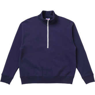 裏フリースハーフジップスウェット 15.5oz