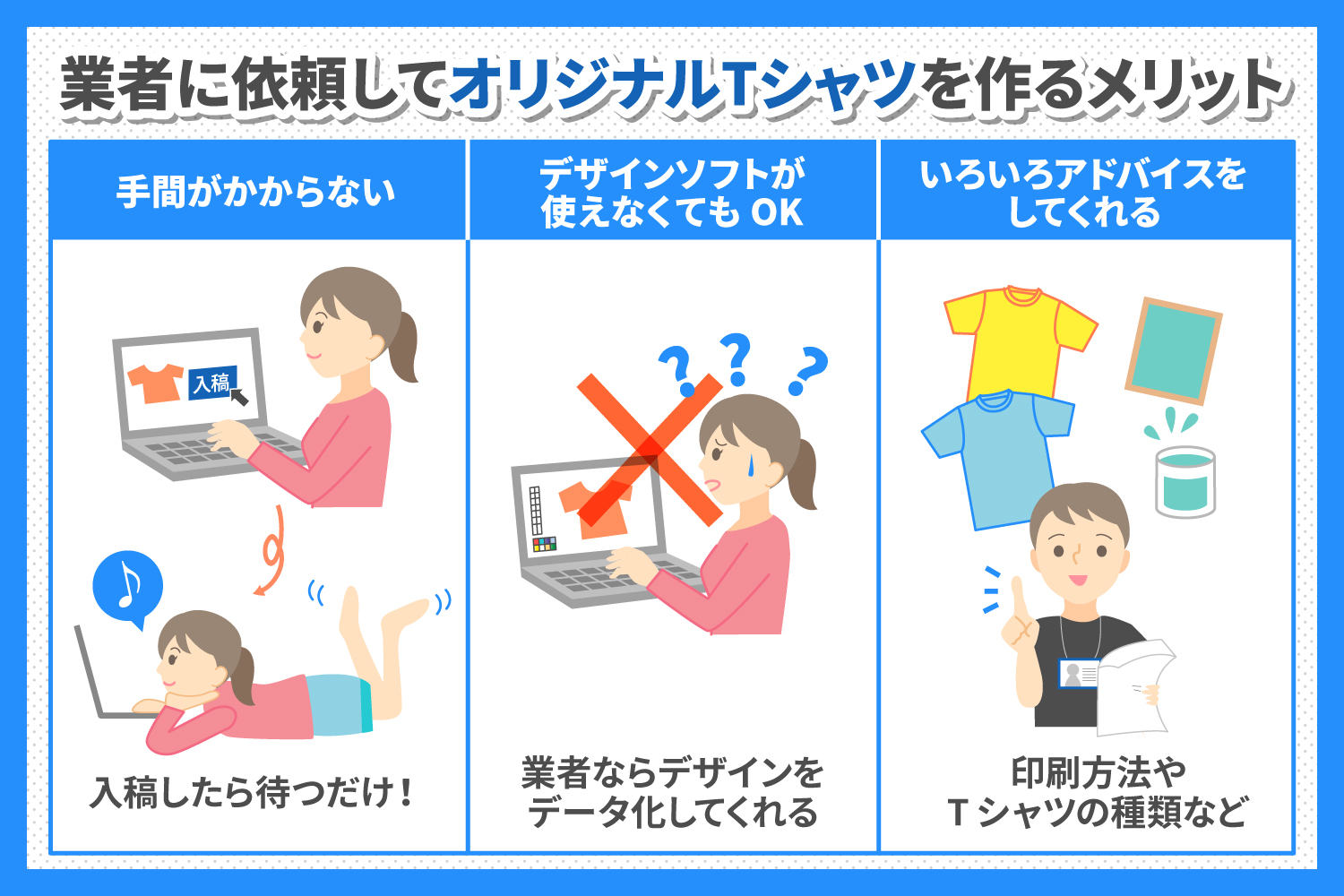 オリジナルtシャツはコンビニプリントでも作れる オリジナルtシャツのプリント デザイン作成ならトミーズ