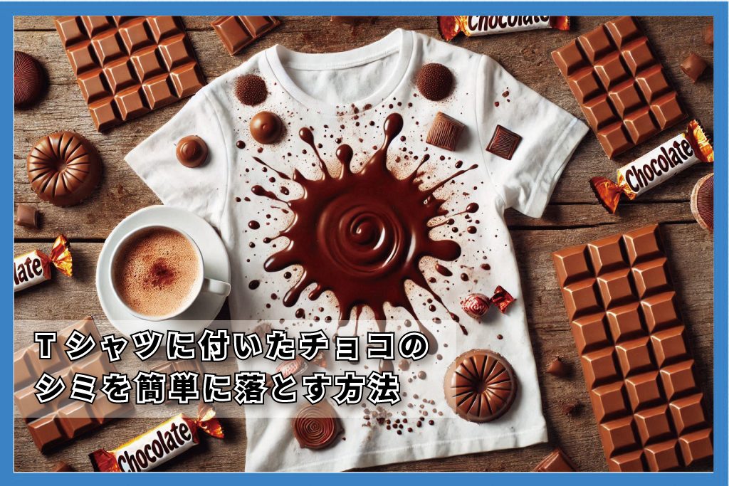 Tシャツにチョコの染み