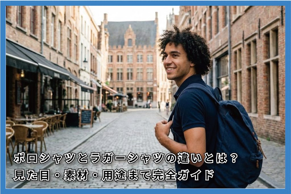 ポロシャツとリュック