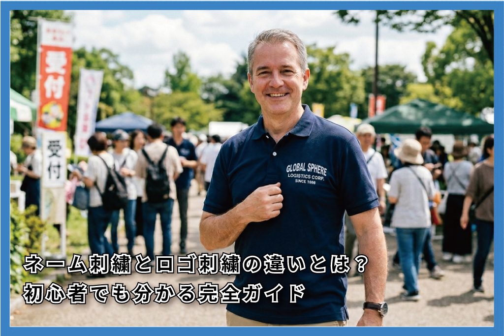 ネーム刺繡とロゴ刺繍違い