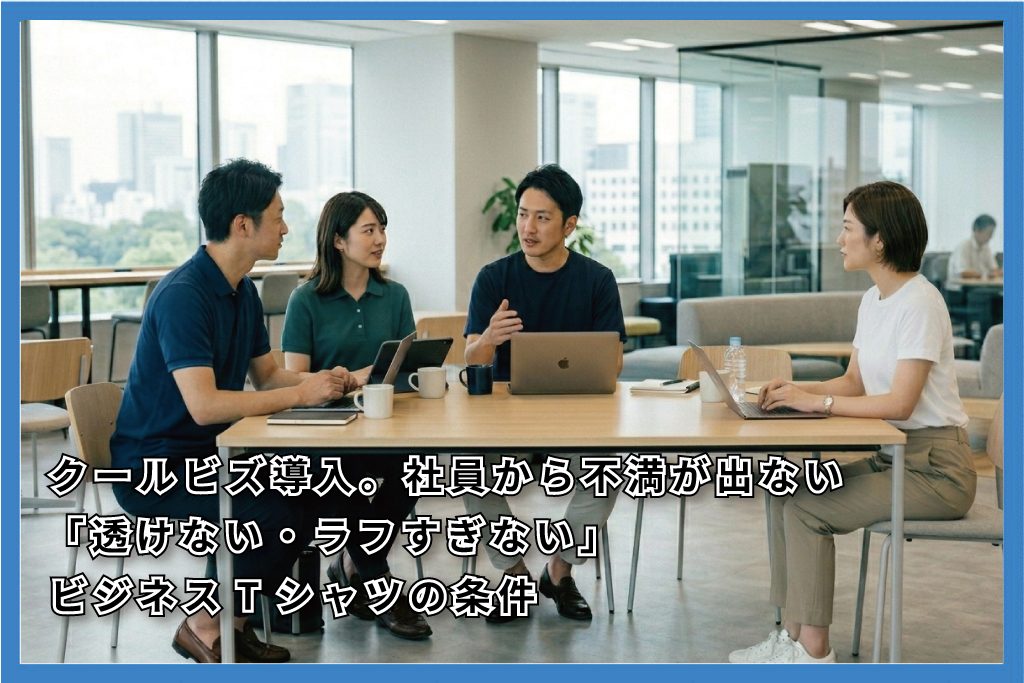 クールビズ 透けないラフ過ぎないビジネスTシャツ