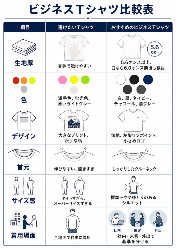 ビジネスTシャツ比較