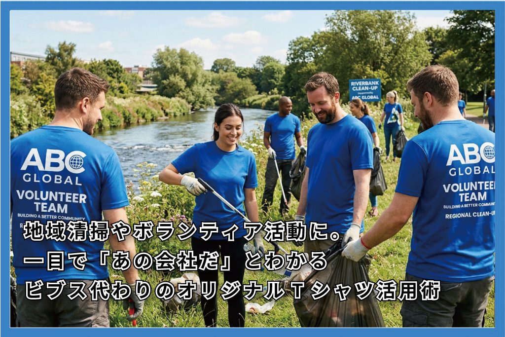 地域清掃やボランティアにオリジナルTシャツ