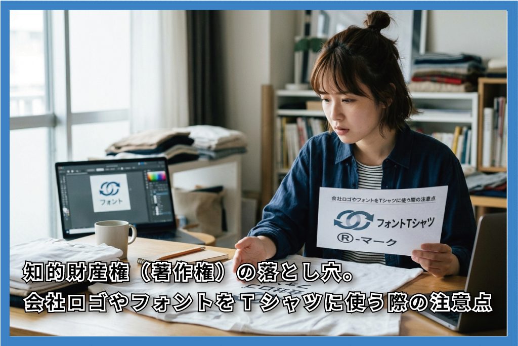知的財産権（著作権）の落とし穴。会社ロゴやフォントをTシャツに使う際の注意点