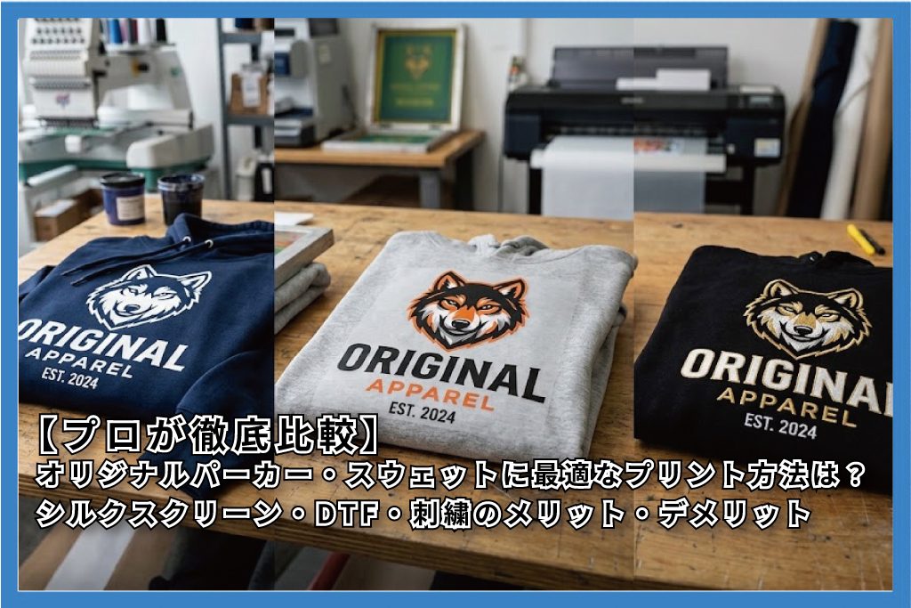 オリジナルパーカーに最適なプリント方法は