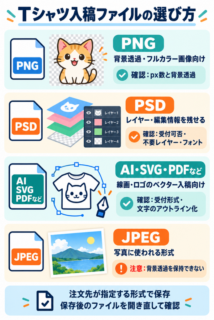 Tシャツ入稿ファイル形式ガイド