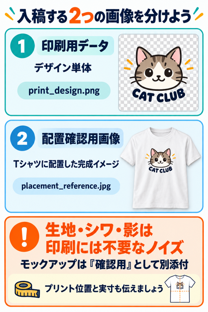 印刷データとモックアップを分けよう
